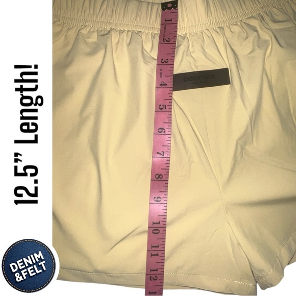 FEAR OF GOD ESSENTIALS WOMEN'S RUNNING SHORT | Color:LIGHT TUSCAN | NEW/NWT🔥🔥 - Picture 12 of 16